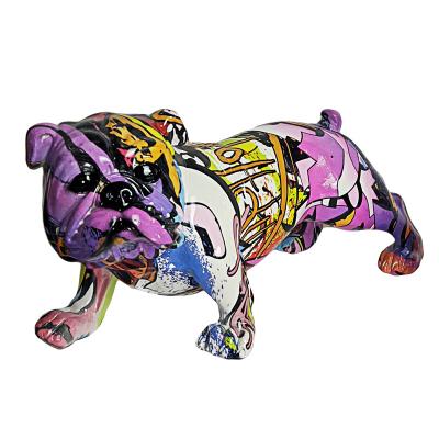 China Global creative European and American chiwawa ornaments colorful resin opens home decorations home sculptures living room decoration for sale