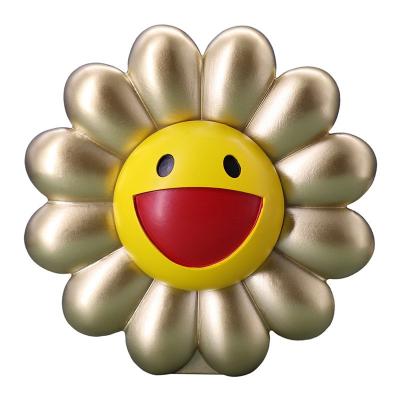 China Modern Creative Resin Crafts Sunshine Accessories Smiling Face Flower Home Living Room Modern Flower Arrangement And Office for sale