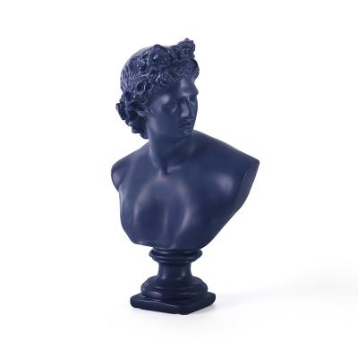 China Nordic Living Room Decoration Home Sculpture David Head Figure Europe Style Room Office Resin Model Opens Home Decorations for sale