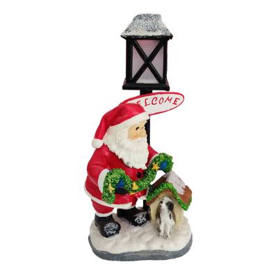 China 2022 Santa Claus Christmas Gifts Restaurant Window Christmas Decorations Night Light Decoration Creative Resin for sale