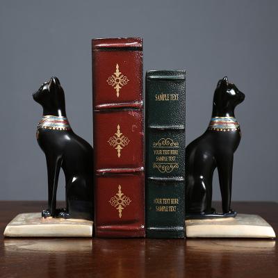 China Art Decor Egyptian Cat God Study Table Decoration Ornaments Handy Bookends Books Rely On Resin Desk Crafts for sale