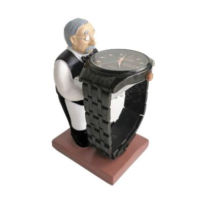 China Desktop Ornaments Old Watch Stand Luxury Grandpa Resin Watch Display Stand JLJ189 for sale