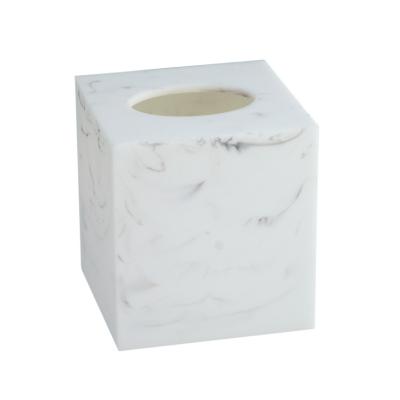 China Wholesale Modern Supplies Manufacturers Hotel Tissue Box Marble Square Pavilion KTV Restaurant Household Resin Napkin Box for sale