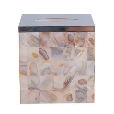 China Simple and light luxury acrylic shell modern hotel guest room tissue box towel box tissue holder for sale