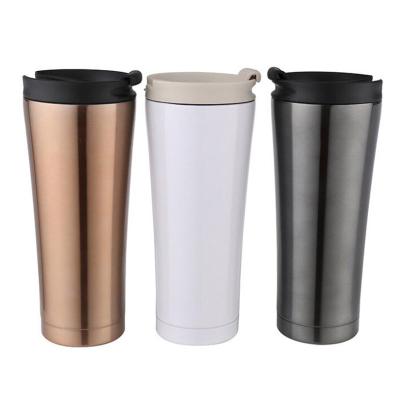 China Sustainable 350/500 Vacuum Cup Thermal Mug Tumbler Tapered Double Wall Stainless Steel Travel Coffee Mug Insulated Coffee Tumbler With lid for sale