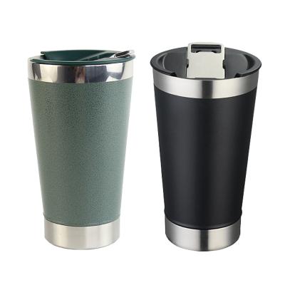 China Sustainable 17oz Double Wall Stainless Steel Insulated Drink Tumbler Beer Mug Vacuum Beer Cup Thermal Tumbler With Opener for sale