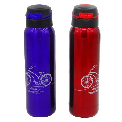 China PORTABLE 500ml Double Wall Stainless Steel Vacuum Flask Insulated Drink Bottle Thermos Sport Water Bottle With Straw Rope for sale