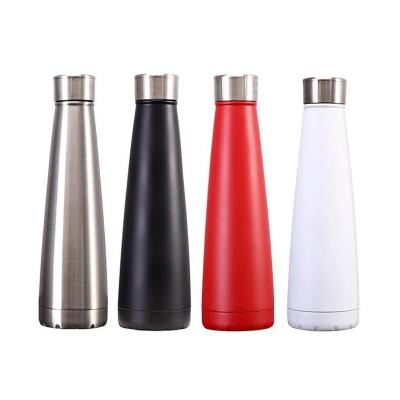 China PORTABLE Customized Cola Shaped Double Wall Stainless Steel Vacuum Flask Insulated Drink Bottle Vacuum Sport Water Bottle With lid for sale