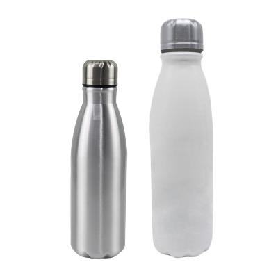 China Sustainable 350/500/750ml Cola Shape Single Wall Aluminium Gym Drink Bottle Outdoor Sport Water Bottle With Lid for sale