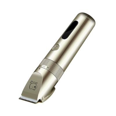 China Family Bodaner Professional Golden Fine Rechargeable Electric Adjustable Speed ​​Quality Cordless Pet Hair Clipper for sale