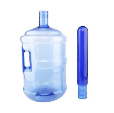 China PET Material 750 Grams 55 Mm Push Neck PET Pretraining For 20 Liter 5 Gallon Water Bottle for sale