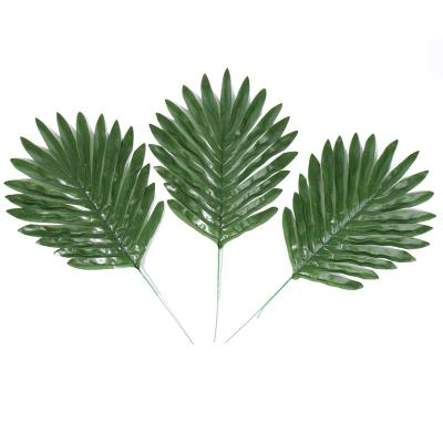 China Realistic Tropical Artificial Fake Palm Leaves Stems, Faux Plants Grow Leaves For Kitchen Jungle Beach Theme Party Layout Home Wedding for sale