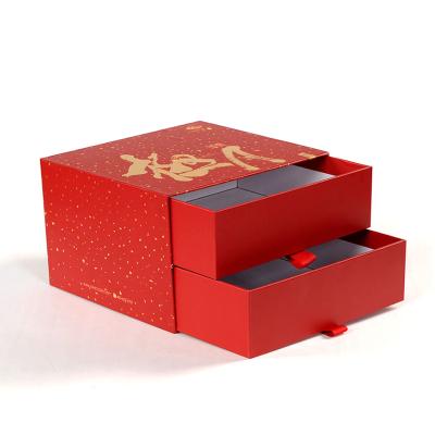 China Double Layer Recyclable Luxury Drawer Gift Box Customized Packaging With Custom Logo for sale