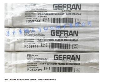 China Italy original authentic GEFRAN displacement sensor PA1-F-075-S01M for sale