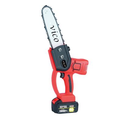 China 21v Cordless Electric Mini Chain Saw Cordless Chainsaw With Battery OEM Customized Power 500W for sale