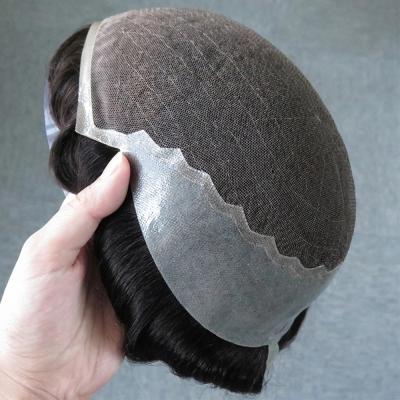 China Q6 Custom Human Indian Hair Low Toupee Wig Hair Replacement System Human Indian Prosthesis Wigs for sale