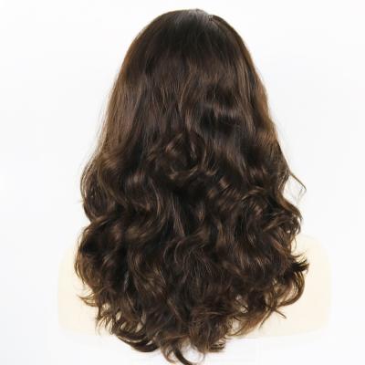 China Silky Straight Wave 16 Inch To 32 Inch Jewish Wig Hair Wigs Vintage Russian Cap Hide Wavy Shevy With Silk Top Non Lace Up Wig for sale