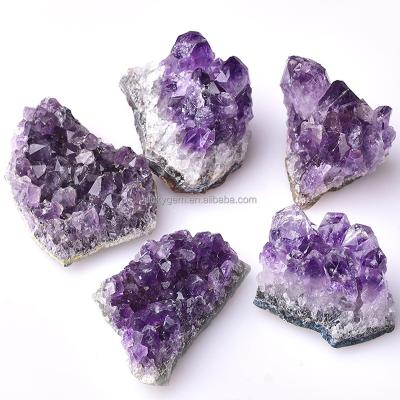 China Europe Mineral Healing Stones Natural Raw Crystal Home Decoration Reiki Crafts Gift Rough Quartz Amethyst Group for sale