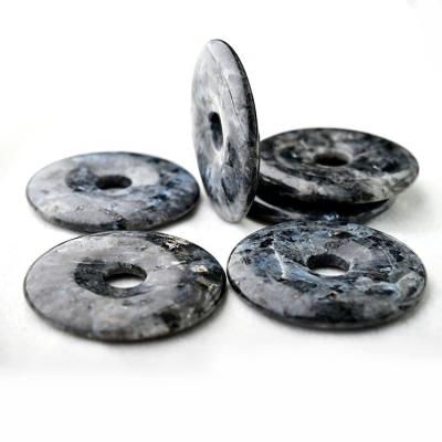 China China 50mm Cut Out Charm Gems Donut Labradorite Donut Pendant For DIY Necklace for sale