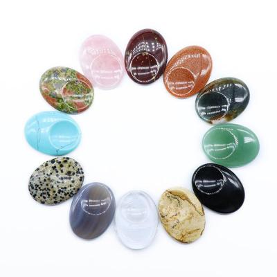 China Europe 30*40Mm Thumb Jasper Crystals Healing Stones Palm Red Massage Anxiety Stone Colorful Oval Gemstones Stone for sale