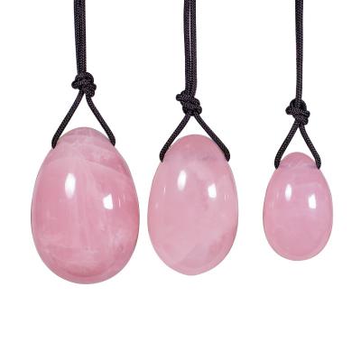 China Europe Wholesale Rose Quartz Eggs Crystal Yoni Egg Set For Healing Kegel Exercise for sale