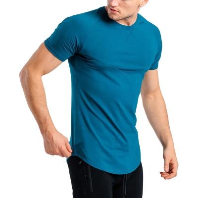 China Customized Logo Men's Anti-Wrinkle O-Neck Gym T-Shirt Wholesale Blank T-shirt for sale