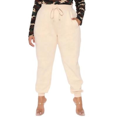 China custom Anti-wrinkle casual wear street wear big plus size track pants plus size jogger pants for women for sale