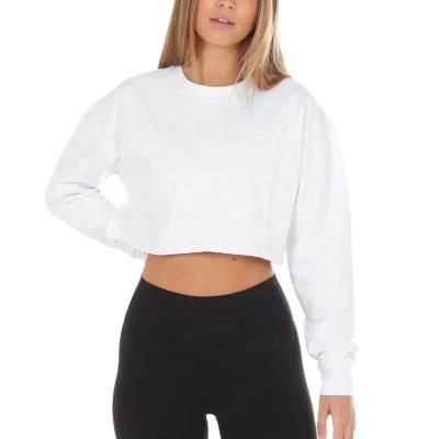 China Crew Neck Crop Hoodies Workout Hooded Sweatshirts Custom Anti-Wrinkle Casual Wear Full Sleeves for sale