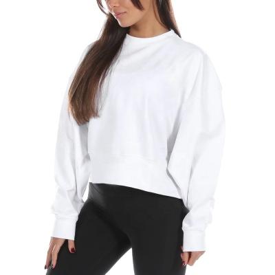 China Custom Long Sleeve Anti-Wrinkle Sweatshirts Oversized Pullover Women's White Hoodies Sweatshirt for sale