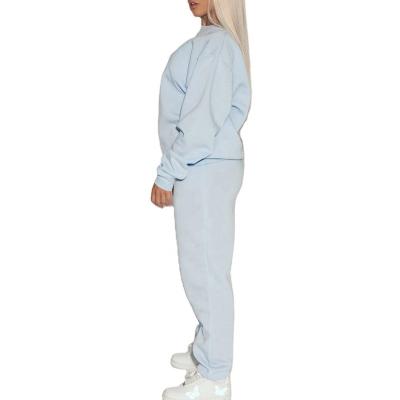 China Breathable Custom Two Piece Sets Pullover Women Tracksuits Sports Workout Unisex Sweatsuits for sale