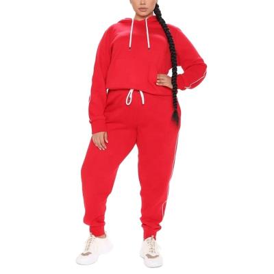 China Breathable High Quality Big Plus Size Tracksuit Custom Printing Oversized Logo Pullover Tracksuit for sale