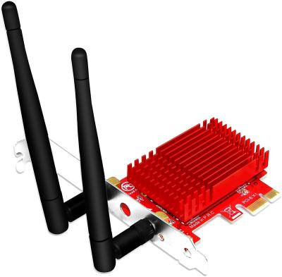 China Free Shipping Wireless-AC Desktop Dual Band Chipset 2.4GHz 300Mbps 5GHz867Mbps PCIE WiFi Card FebSmart Atheros with Stereo WiFi Adapter for sale