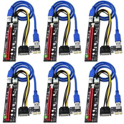 China Hot Sales Usb3.0 Riser Card PCI-e Riser Card GPU 1 To PCI 4 Express Slot 4 Port 16x Adapter External Pcie Port Multiplier Card for sale