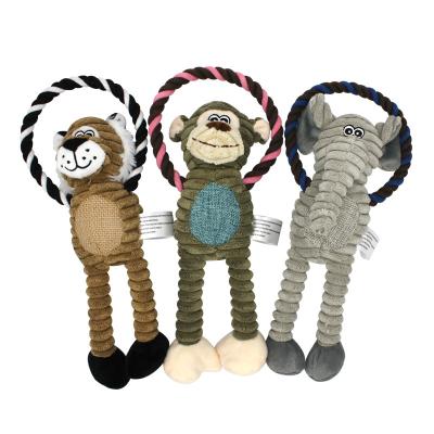 China Wholesale Durable Durable Plush Dog Toys Interactive Dog Chew Toys Cotton Rope Pet Toys for sale