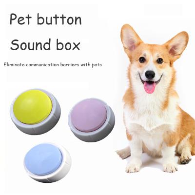 China Stored Hot Selling Pet Toy Button Sound Answer Voice Communication Eating Dialog Talking Buttons Trainer for sale