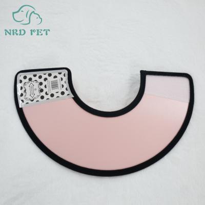 China Soft Collar Stocked Ring Pet Anti Bite Ring Elizabeth Collar Fashion Design Pink Pet Protection Recovery Recovery Collar for sale