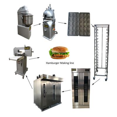 China High efficiency professional baking equipment for burger/baking machine for burger bun making production line for sale