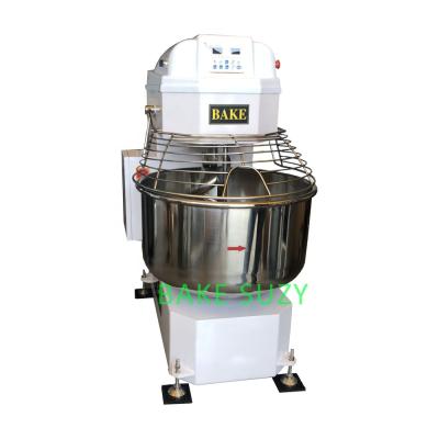 China Tow Motion Commercial Heavy Duty 200L Bread Flour Mixer Machine 50Kg 100Kg Two Speed ​​Spiral Dough Mixer for sale