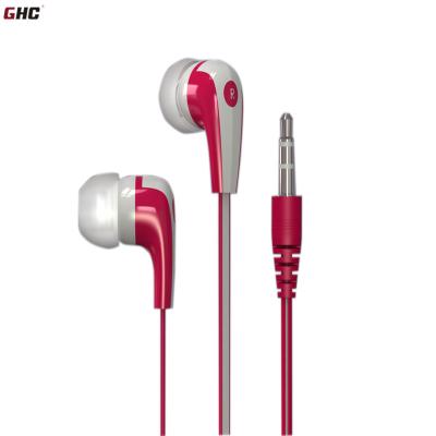 China Mobile aux earphone flat cable inductive earphone. Cheap In-ear Phone/Mp3/CD Player/Radio 3.5mm Wire For Mobile Phones for sale