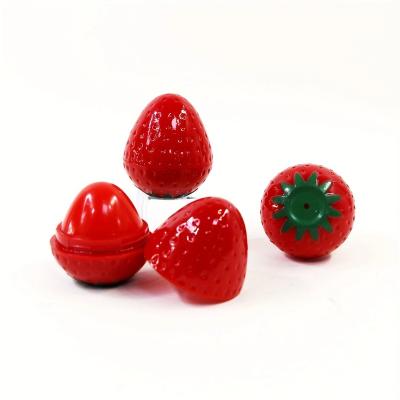 China Waterproof Cute Lip Balm,Round Lip Balm Ball,Fruit Flavor Strawberry Lip Balm for sale