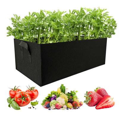 China Hot Selling Polyester Eco-friendly Non-woven Fabric 1 Gallon Growing Bag Cloth Pots Rectangle Garden Bags For Growing Vegetables Cloth Flower Pot for sale