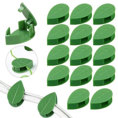 China Eco-friendly ABS Plant Climbing Wall Leaf Clip Self-adhesive Mounting Rattan Vine Fixed Loop Support Pull Hook Garden Clips for sale