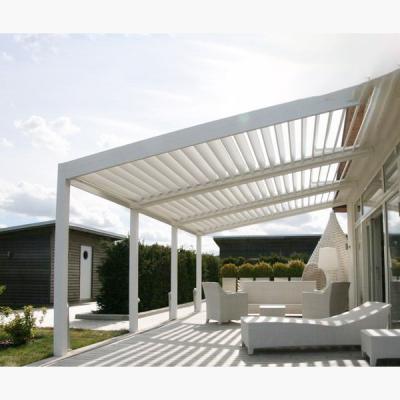 China Modern ECO-FRIENDLY Outdoor Waterproof Motorized Aluminum Pergola Stable Pergola For 4 Season Pergola White Garage for sale