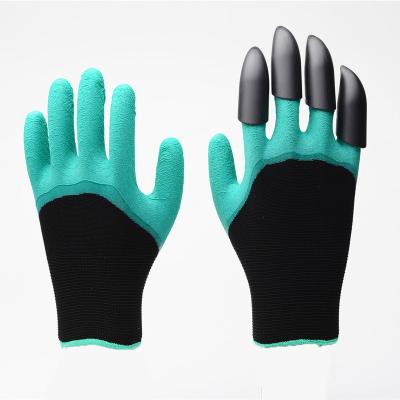 China Breathable Lady Garden Gloves Nitrile Coated Gloves Garden Line Gardening Gloves for sale