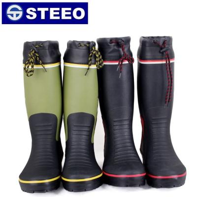 China Waterproof Steel Toe And Rubber Extracting Insole Protection Foot Industrial Rain Boots For Sale for sale