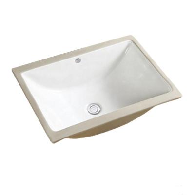 China 1810 Chinese Manufacturers Modern Rectangular Bathroom Undermount Ceramic Sink For Canada Market for sale