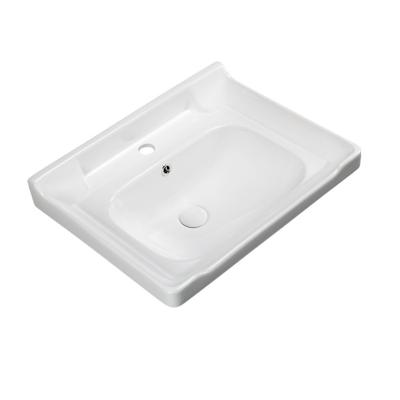 China Modern Cheap Price Bathroom Basin Shape Bathroom Cabinet Rectangular Wash Basin For Vanity 60cm for sale