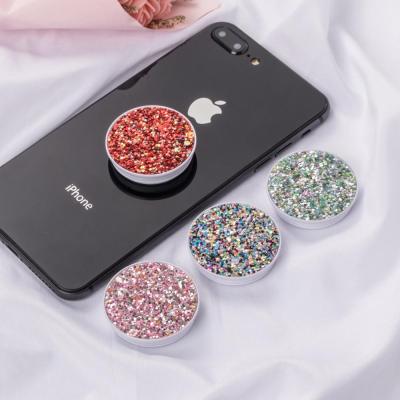 China 360 Degree Rotating New Arrival Glitter Folding Phone Custom Stand For Mobile Phone for sale