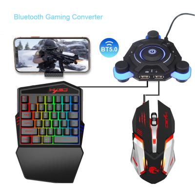 China With LED Light Mouse and Keyboard Converter Pubg Games Adapters Kit BT Simulator Pubg Mobile Controller For Mobile for sale