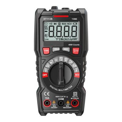 China True RMS NCV Digital Mini Multimeter HT113B ac/dc Voltage Pocket Current Tester Meter with Diode Test HT113B for sale